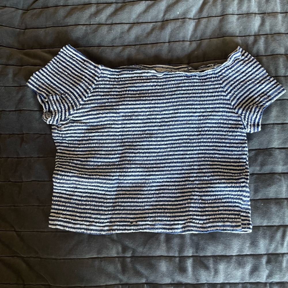 Divided H&M Striped Crop Top, Large